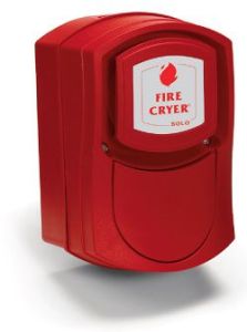 Fire-Cryer Solo Wall Mounted Voice Sounder - Shallow Base - Red - Single Message - FCS/A/R/0/S