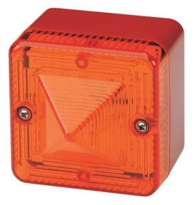 E2S L101XDC024BR/A Industrial Xenon Beacon - Red Body Amber Lens (312-012)