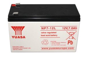 Yuasa NP7-12L Battery 7 Ah 12 Volt Sealed Lead Acid Battery