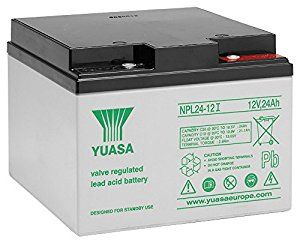 Yuasa NPL24-12I Long Life Lead Acid Battery - 24Ah 12V