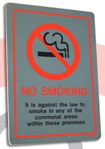 Jalite Brushed Stainless Steel No Smoking Sign - STB9031D