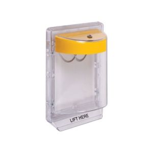 STI-1200-Y Stopper II Flush Mounted Break Glass Cover - Yellow Hood