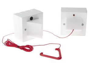 Wireless Disabled Toilet Alarm System Kit - Includes Ceiling Pull Unit & Sounder Beacon Receiver - WTA-KIT