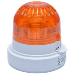 Apollo XPA-CB-14004-APO Xpander Wireless Wall Sounder VID Beacon & Mounting Base - Amber Lens - White Base