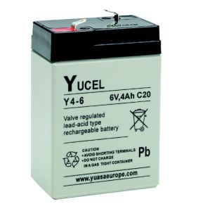 Yuasa Y4-6 Yucel 4Ah 6V Sealed Lead Acid Battery